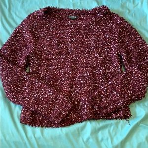 Cute red cropped sweater